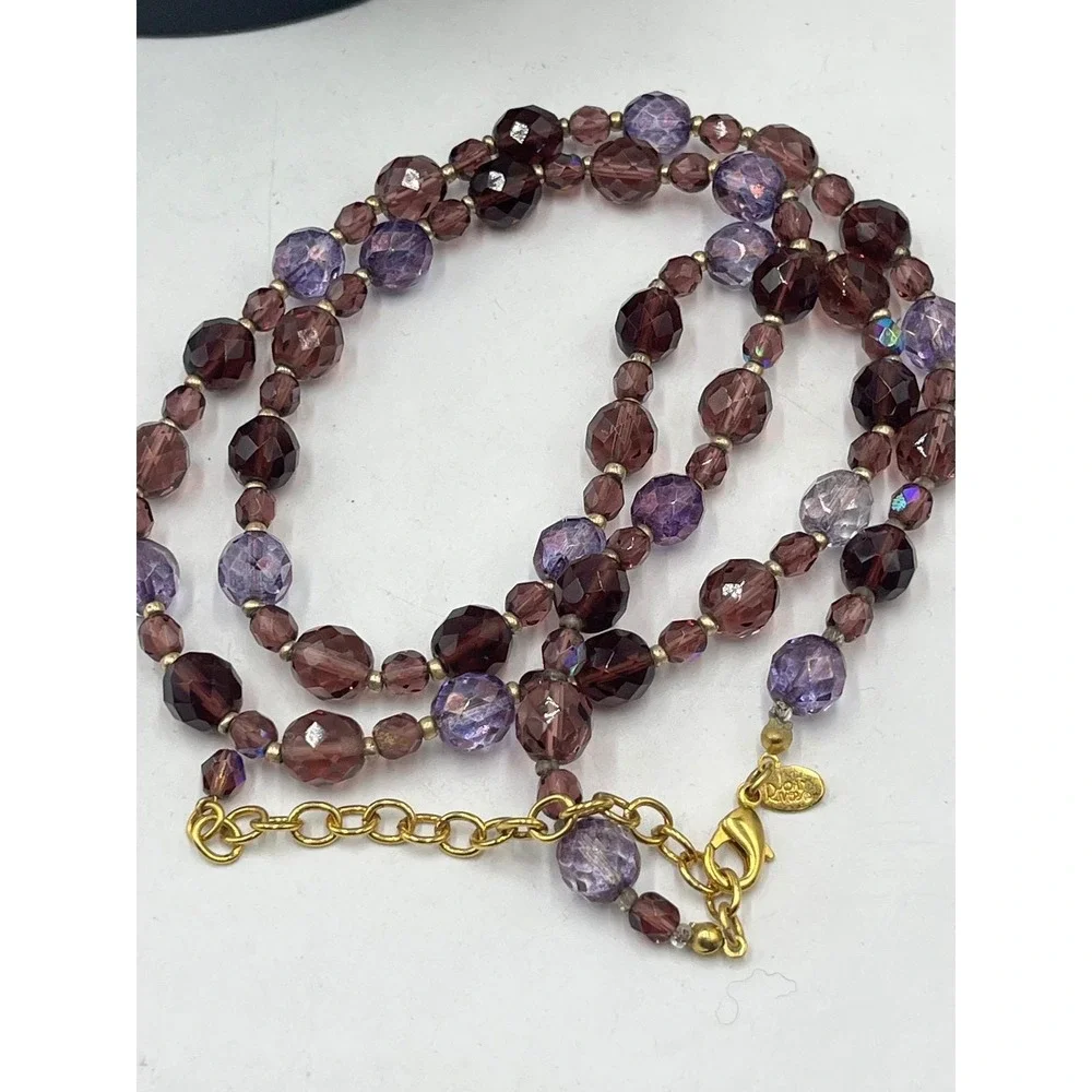 Joan Rivers Purple Aurora Borealis Faceted‎ Crystal Beaded 32